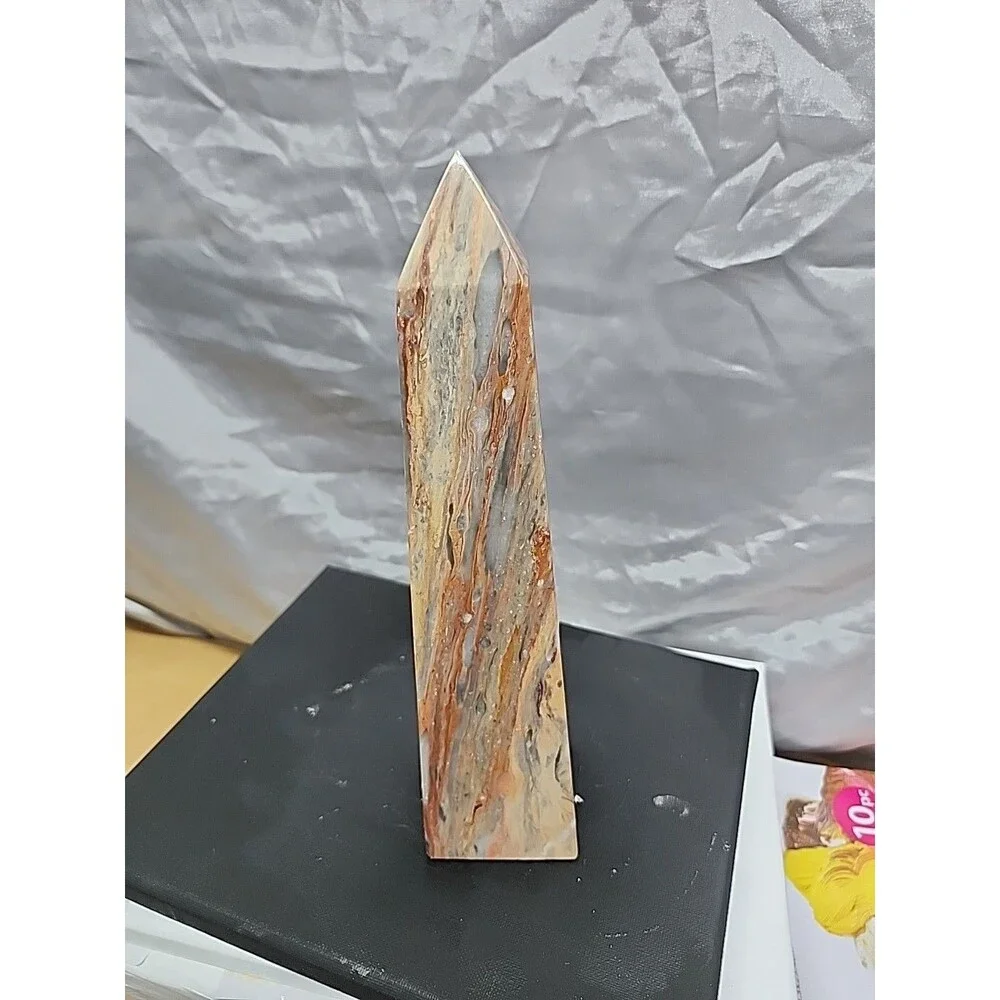 Onyx Marble Obelisk 10.25 Inch Pakistan EUC no chips or cracks - Picture 7 of 7